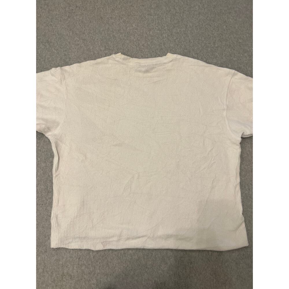 Aerie Sweater Mens Small Long Sleeve Crewneck‎ Ribbed Knit Cotton Pullover Cream - Picture 3 of 14